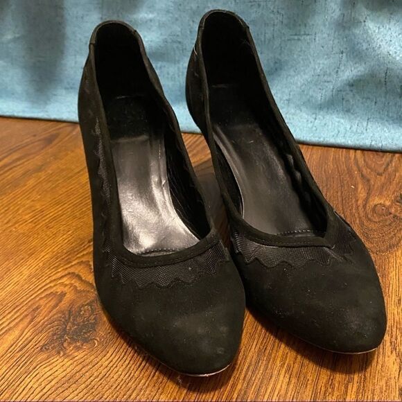 🌷 Vero Cuoio🌷 Suede Leather Vintage Heels - Picture 3 of 5